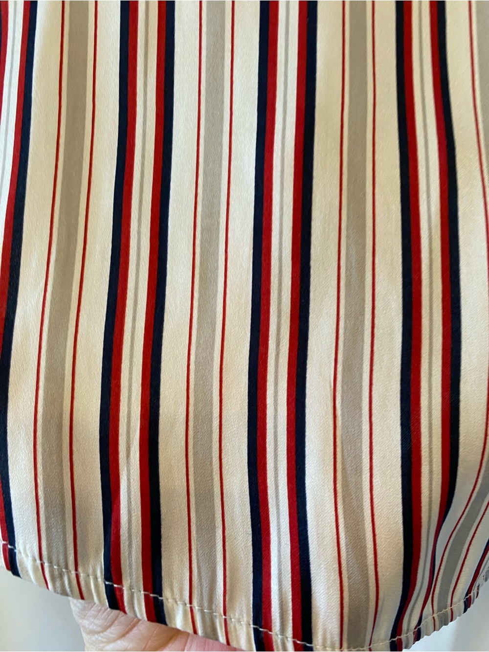 Free People Womens Mad About You V-Neck Button Down Silky Striped Blouse
Size XS - Picture 8 of 15